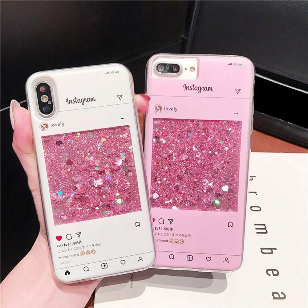 

Fashion Quicksand Case For iPhone X XS XR Xs 7 Plus 8 Plus Case Plain Cover For iPhone 6 6S Plus 6 Cases Dirt-resistant Cover