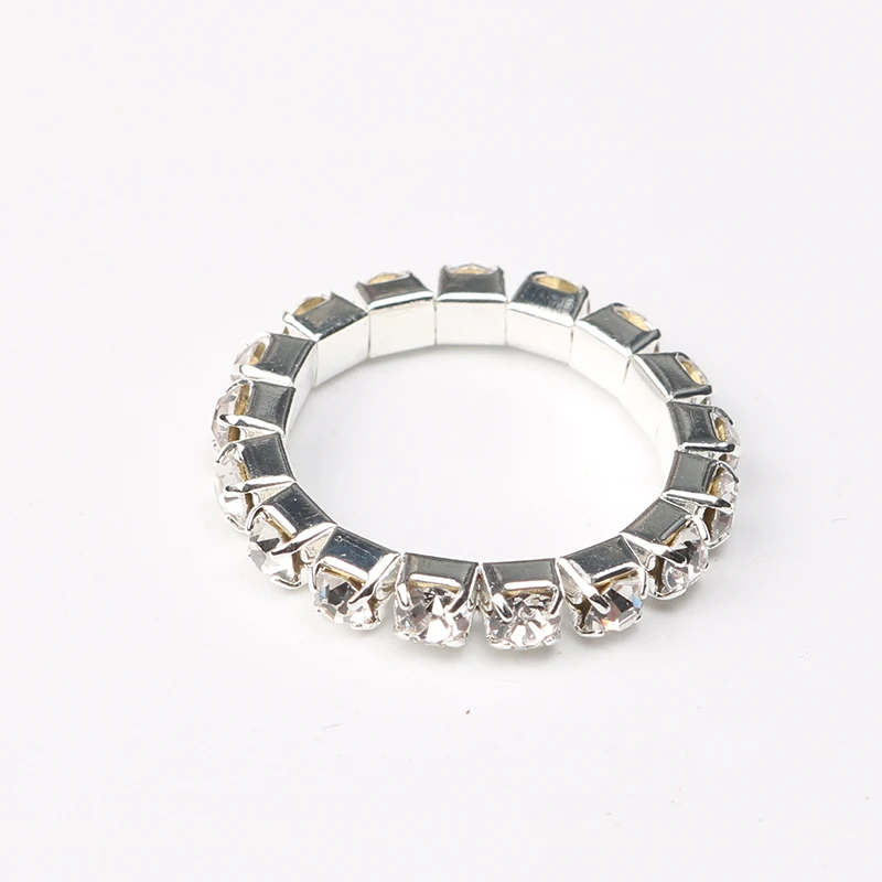 2018 корейские светлое серебро эластичные кубические циркониевые кольца