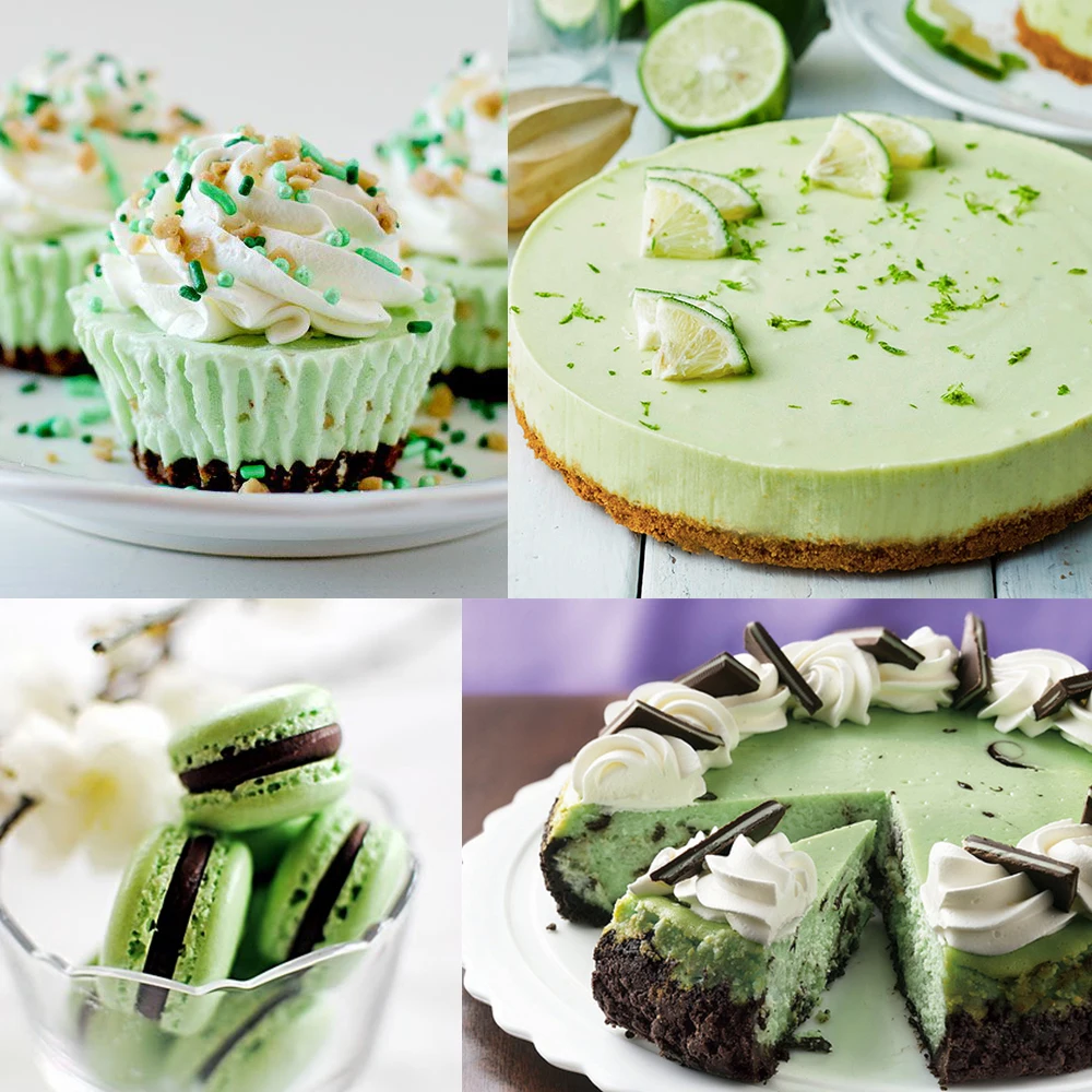 10 г в бутылке пищевой порошок зеленого цвета для украшения шоколада и тортов