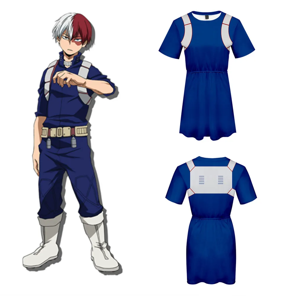 Маскарадный костюм для косплея My Hero Academy Boku no Midoriya Izuku платье Bakugou Katsuki летнее