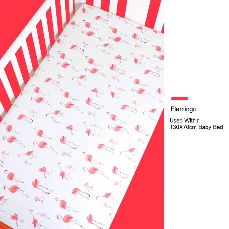Flamingo Простыня для матрасов для новорожденных из хлопка, детские матрасы для детской кроватки, детские постельные принадлежности, детские постельные принадлежности - Цвет: Flamingo