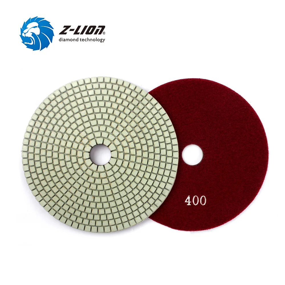 Z-LION 6 Inch 7pcs/Set Wet Diamond Polishing Pad For Granite Marble Stone White Bond Disc Wheels Tools | Инструменты