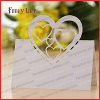 30pcs sweet love heart shaped wedding invitation table decoration cards elegant laser cut seat name card paper party favor