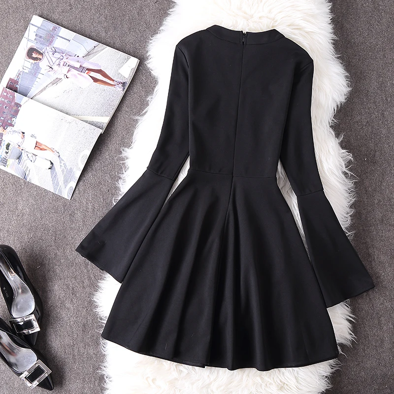 Новинка 2018 весеннее винтажное женское Короткое облегающее платье с длинным