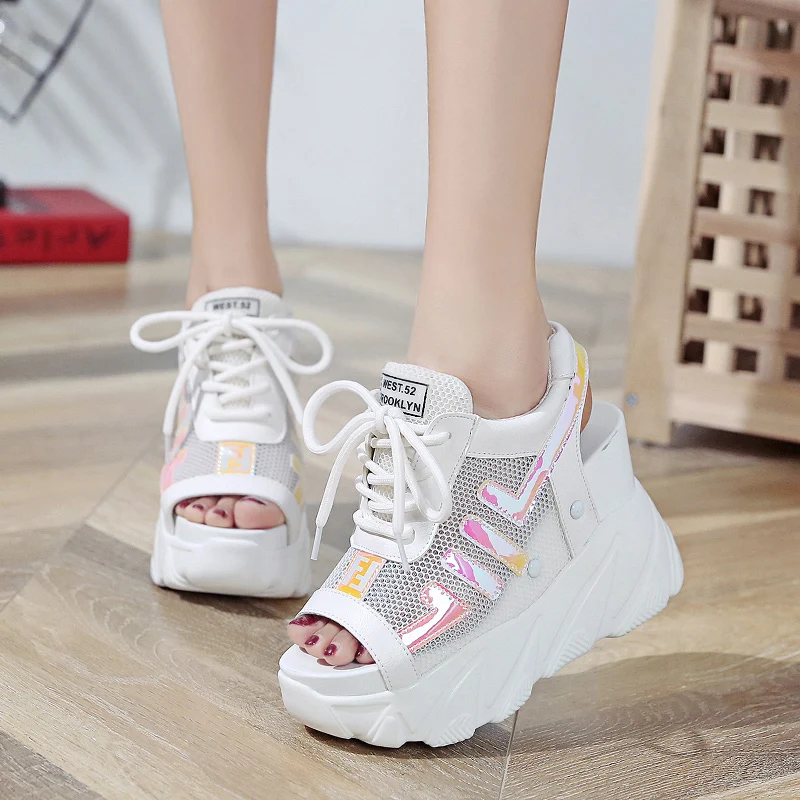 Модные женские Босоножки с открытым носком коллекция 2019 года сезон лето дышащие