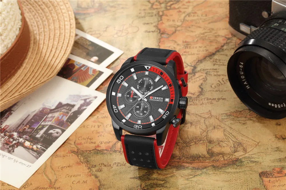 Часы CURREN Мужские кварцевые стильные роскошные брендовые водонепроницаемые