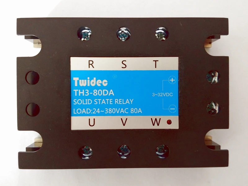 Трехфазное твердотельное реле TH3-80DA 80A с радиатором и вентилятором | Инструменты