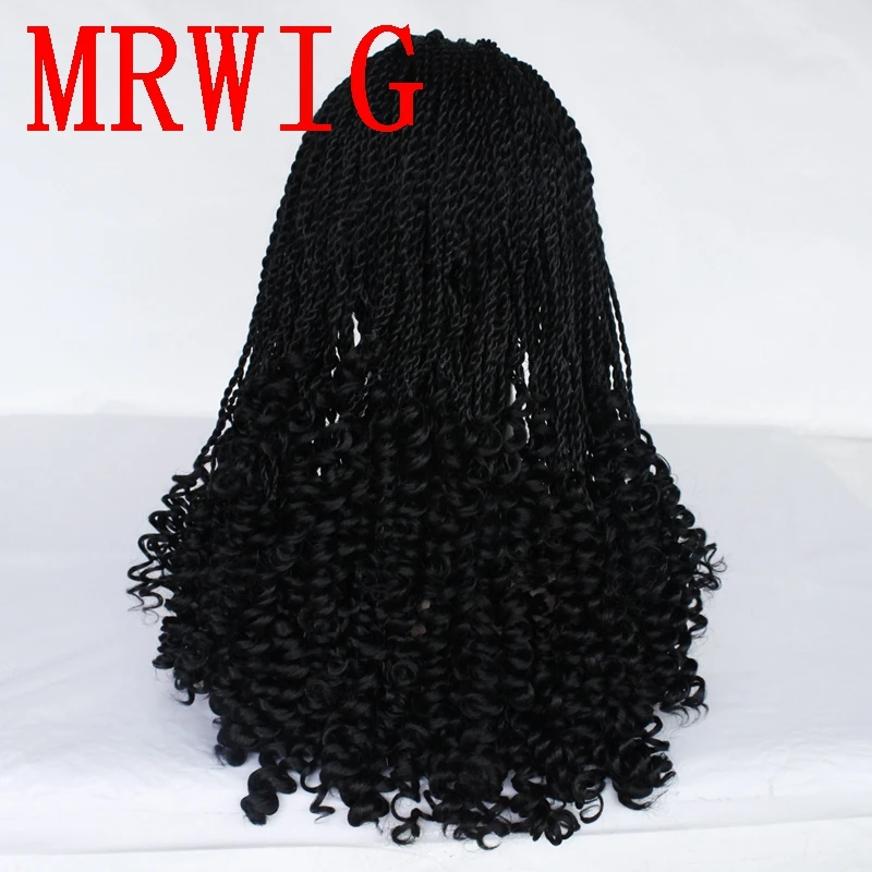 MRWIG 2x твист парик с косами 26in 250% плотность синтетический передний для женщин