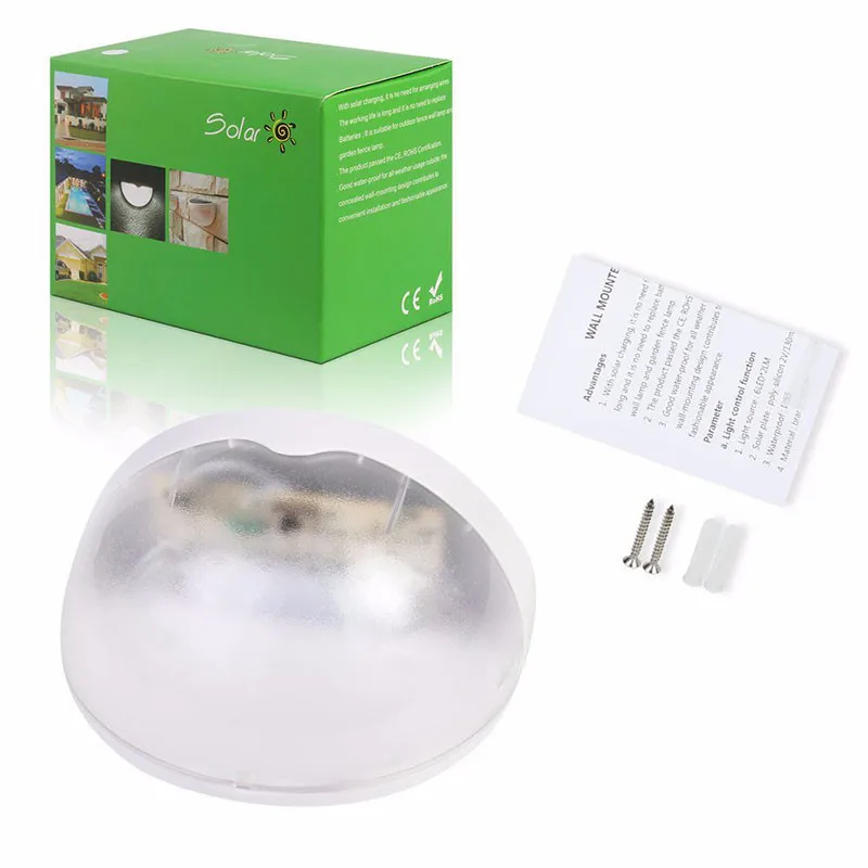 Водонепроницаемый уличный сенсор 6 светодиодных ламп на солнечной батарее для