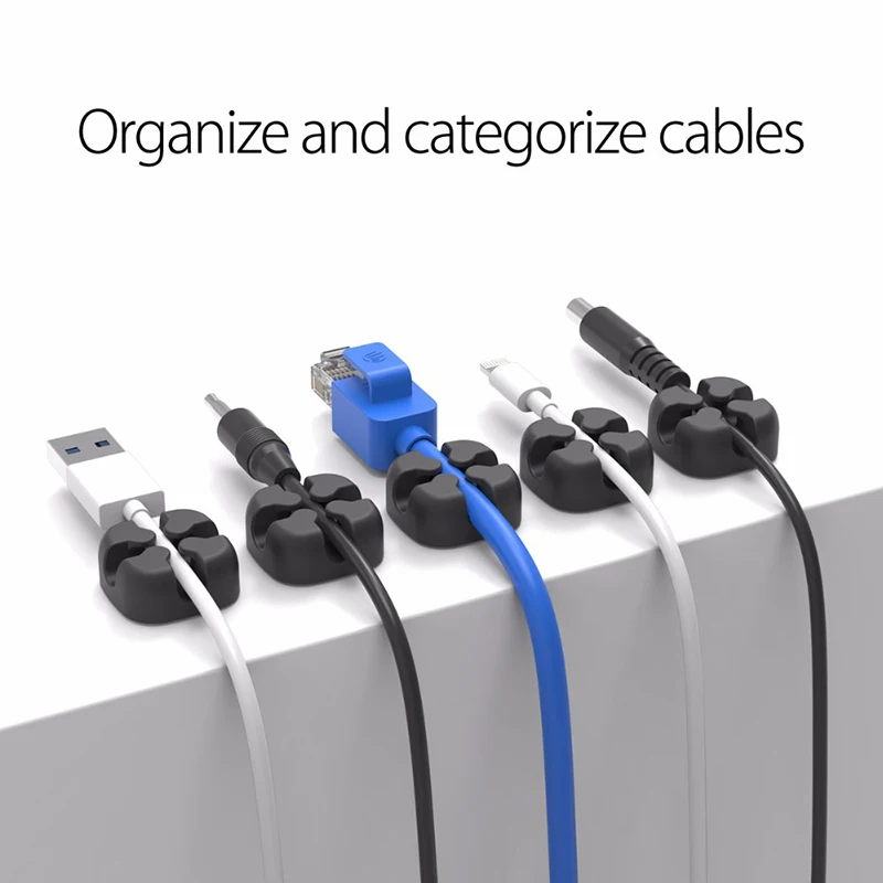 Single Hole Wire Camp Desktop Cable Organizer Silicone Clip Data Storage Buckle Card Line Device | Электроника