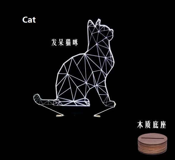 Marvel 3D Декор лампа ночник деревянная база USB железный человек череп Миньоны Baymax