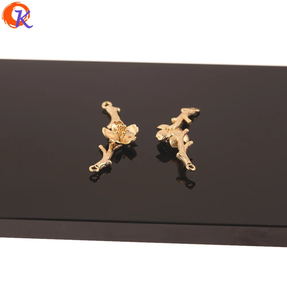 

Cordial Design 30Pcs 13*34MM Jewelry Accessories/DIY Making/Flower Connectors/Genuine Gold Plating/Hand Made/Earrings Findings