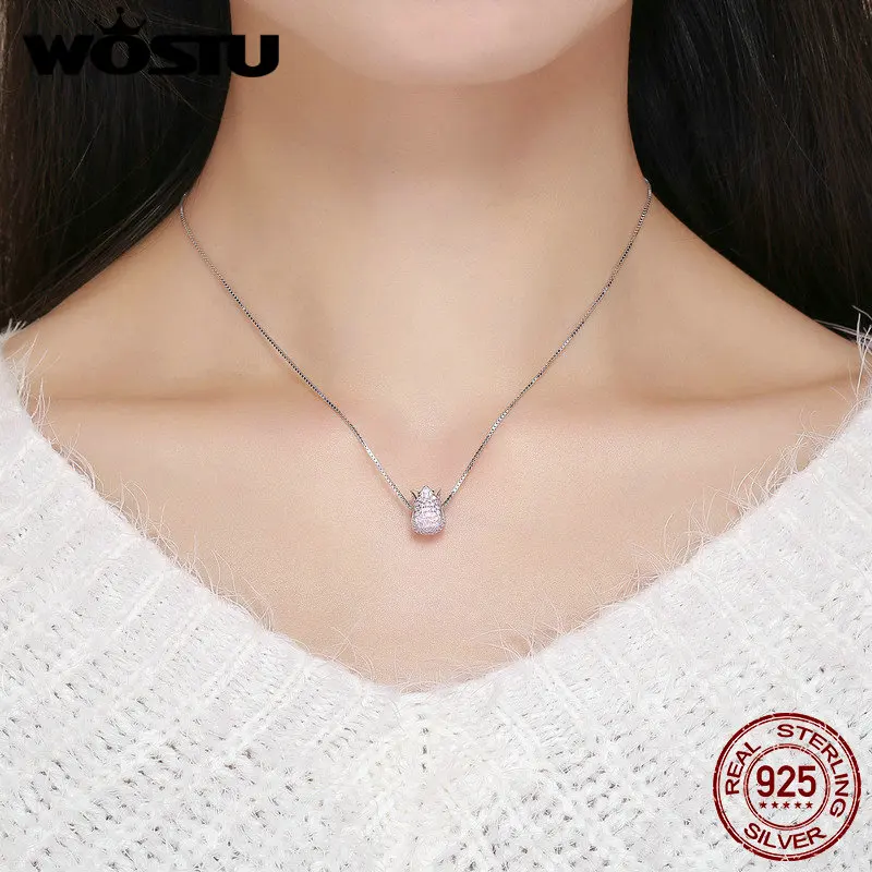 Бусина-Шарм для браслета WOSTU из серебра 100% пробы с розовыми цветами тюльпана CQC569 -