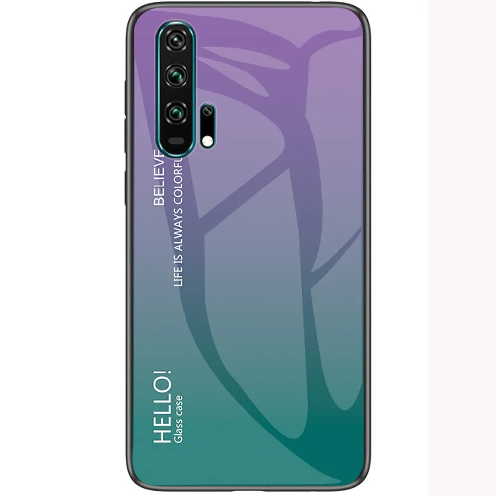 Для Huawei Honor 20 pro Чехол Honor20 из закаленного стекла роскошный градиент мягкая