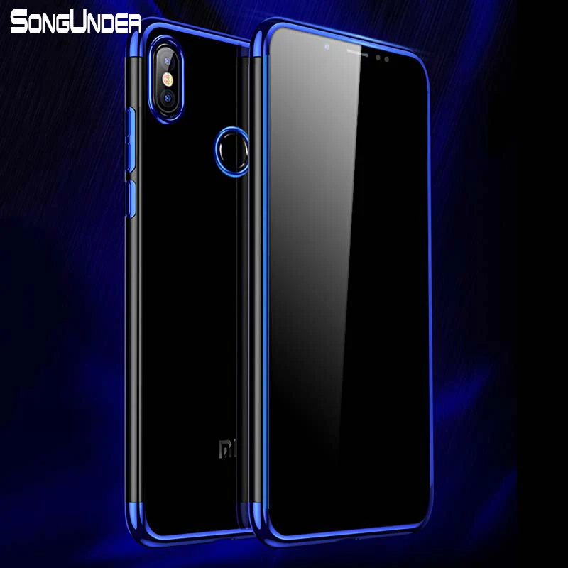 For Xiaomi Redmi Note 6 Pro Case Cover Transparent Plating TPU Soft Silicone Back Note6 6Pro Phone Coque | Мобильные телефоны и