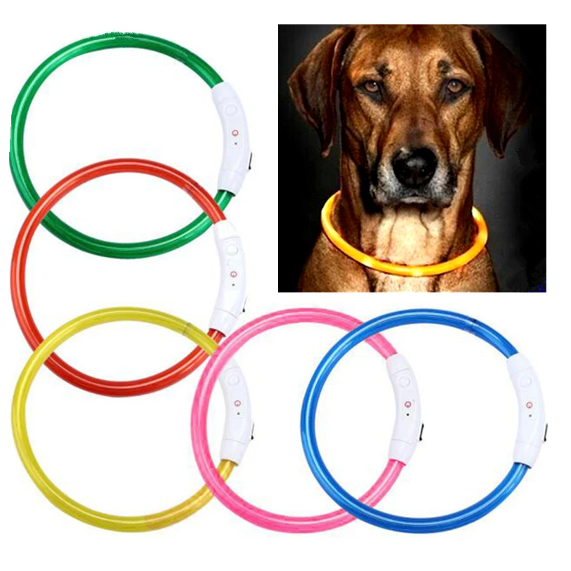Светодиодный светящийся ошейник Перезаряжаемые USB Водонепроницаемый
