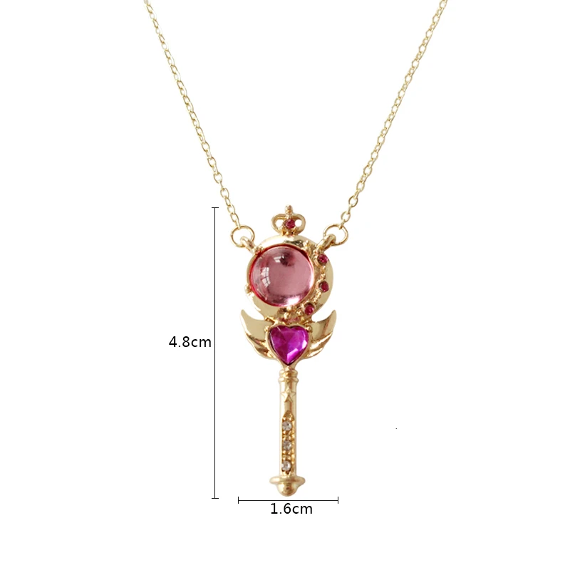 

Anime Sailor Moon Cosplay Truncheon Pendant Necklace Loving Heart Charm Women Jewelry