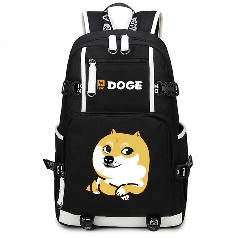 Аниме Shiba Inu Doge рюкзак для ноутбука из плотной ткани детская школьная сумка