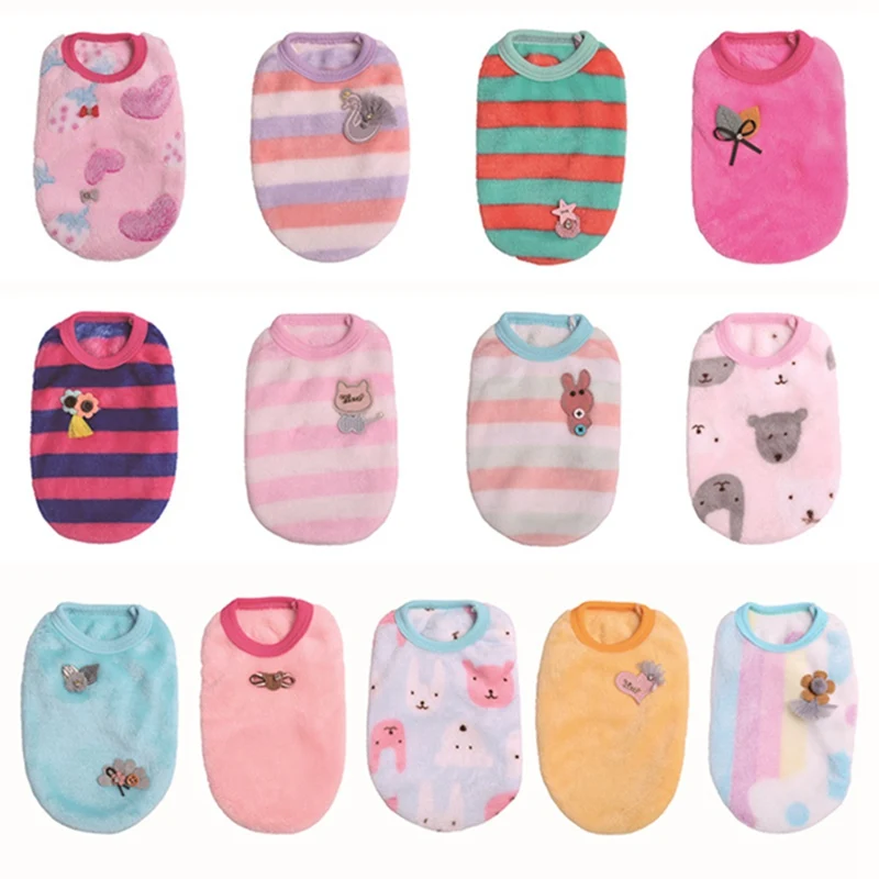 Милая Одежда для собак жилеты с мультяшными животными зимняя теплая плотная