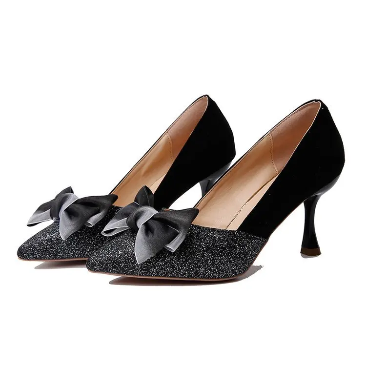 Новинка 2019 года корейское издание тонкие туфли с острым носком и бабочкой