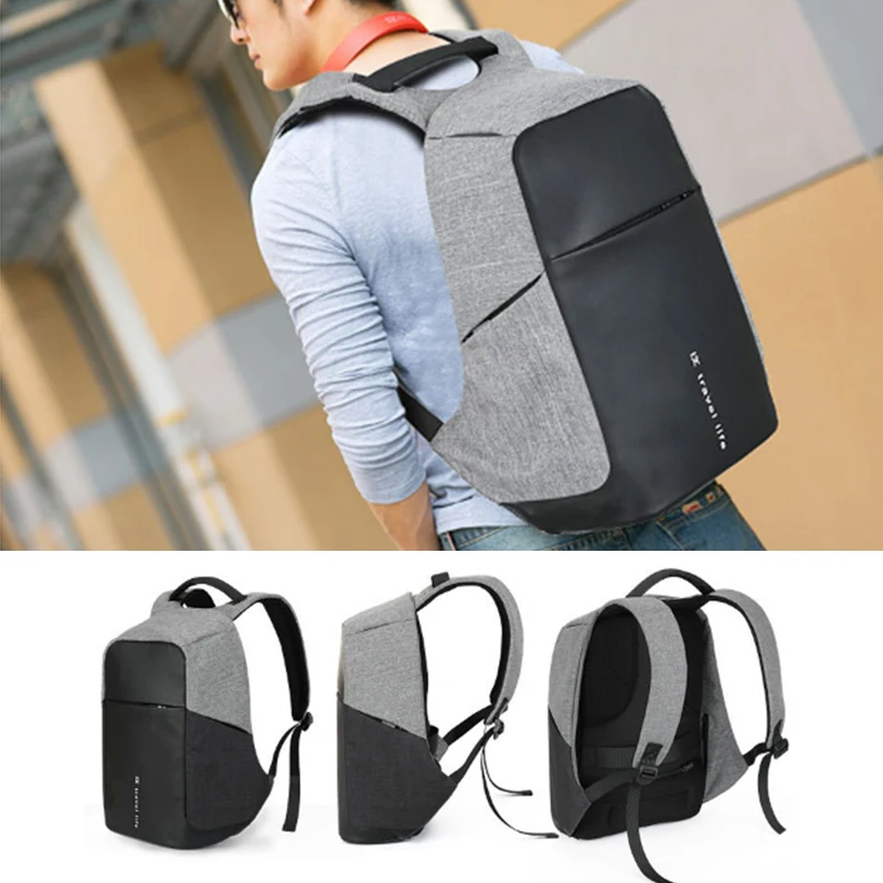 

1 Pcs USB charging Men Male backpack anti thief 15.6inch Laptop Backpacks