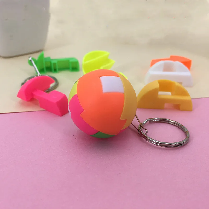 Мини брелок волшебный куб головоломка игрушка трехгранный цилиндр Пирамида Cubo