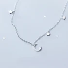 Женское Ожерелье-чокер MloveAcc, из стерлингового серебра 925 пробы с подвеской в виде луны и звезд