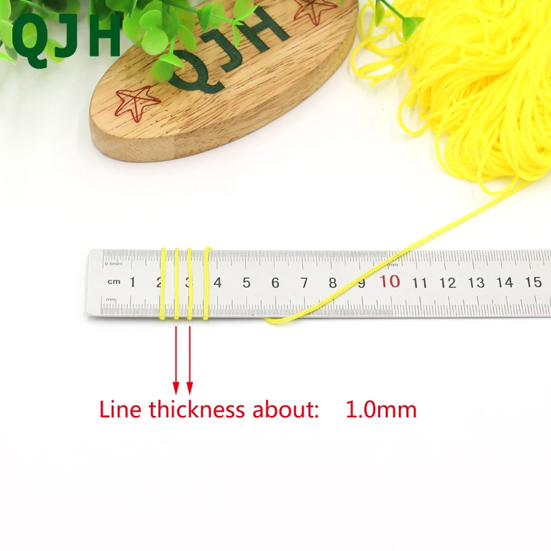 Нейлоновая нить для вязания крючком QJH плетеный Шелковый светильник с узелком