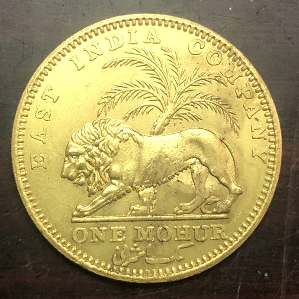 1841 Indian-British 1 Mohur - Victoria .9999 pure Gold Plated Copy Coin | Дом и сад