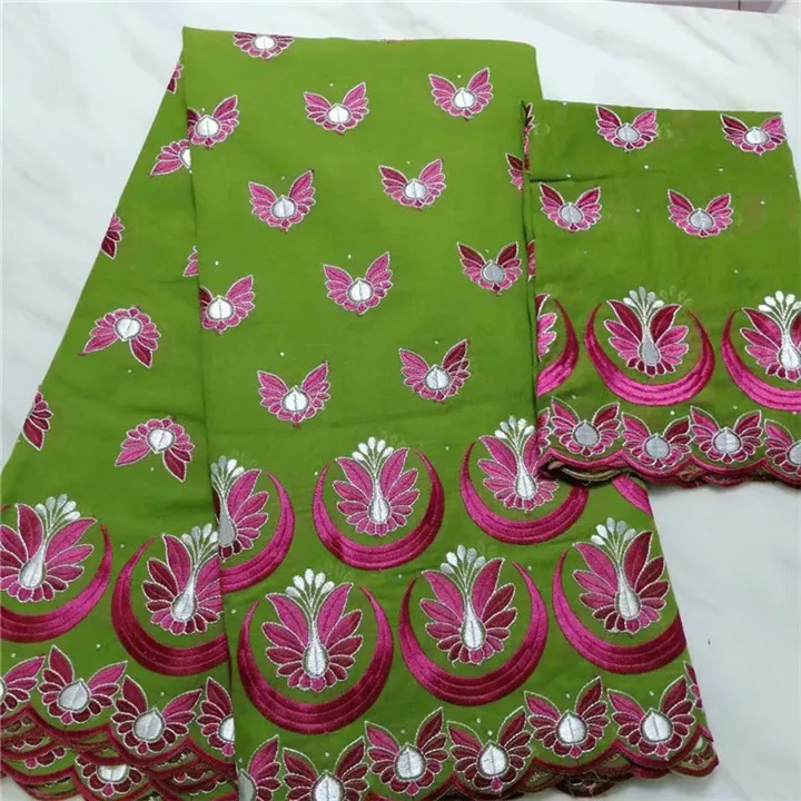 Кружевная ткань в африканском стиле 100% хлопок из Дубая для свадьбы 5 + 2