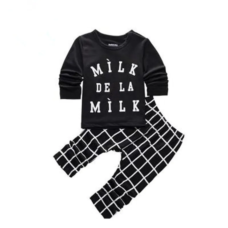 

2020 Baby's Sets Newborn Baby Boys Sets Infant Long Sleeves+Striped Trousers 2 Piece Suits Kids Autumn Pullover Cotton Clothing