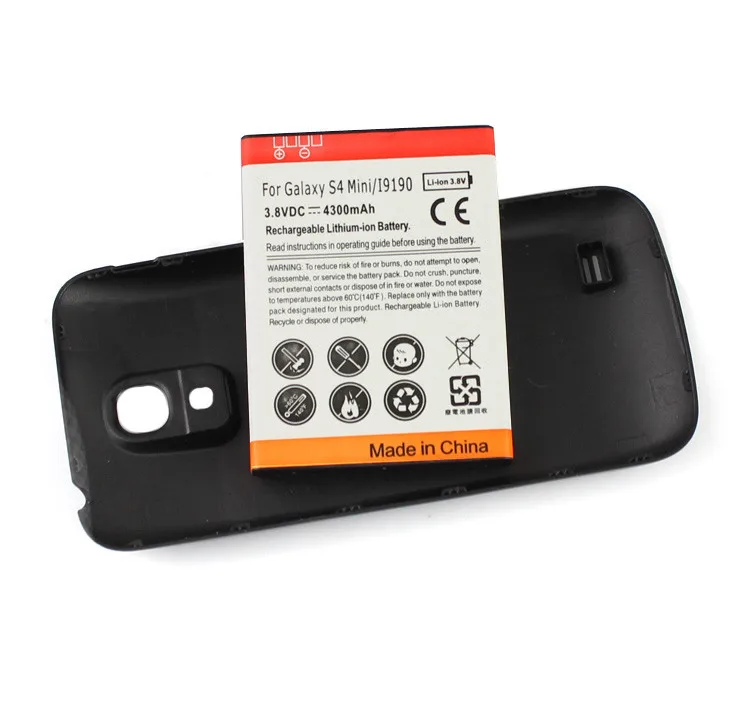 Аккумулятор для телефона Samsung Galaxy S4 mini i9190 4300 мАч расширенный аккумулятор + задняя