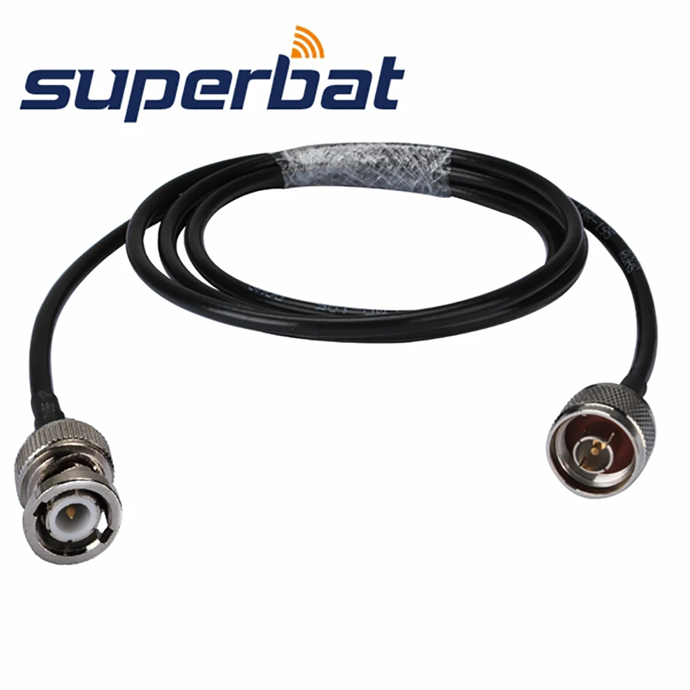 Superbat BNC Straight Male to N Straight Plug Antenna Feeder Pigtail Cable RG-58 200cm RF Coaxial Cable