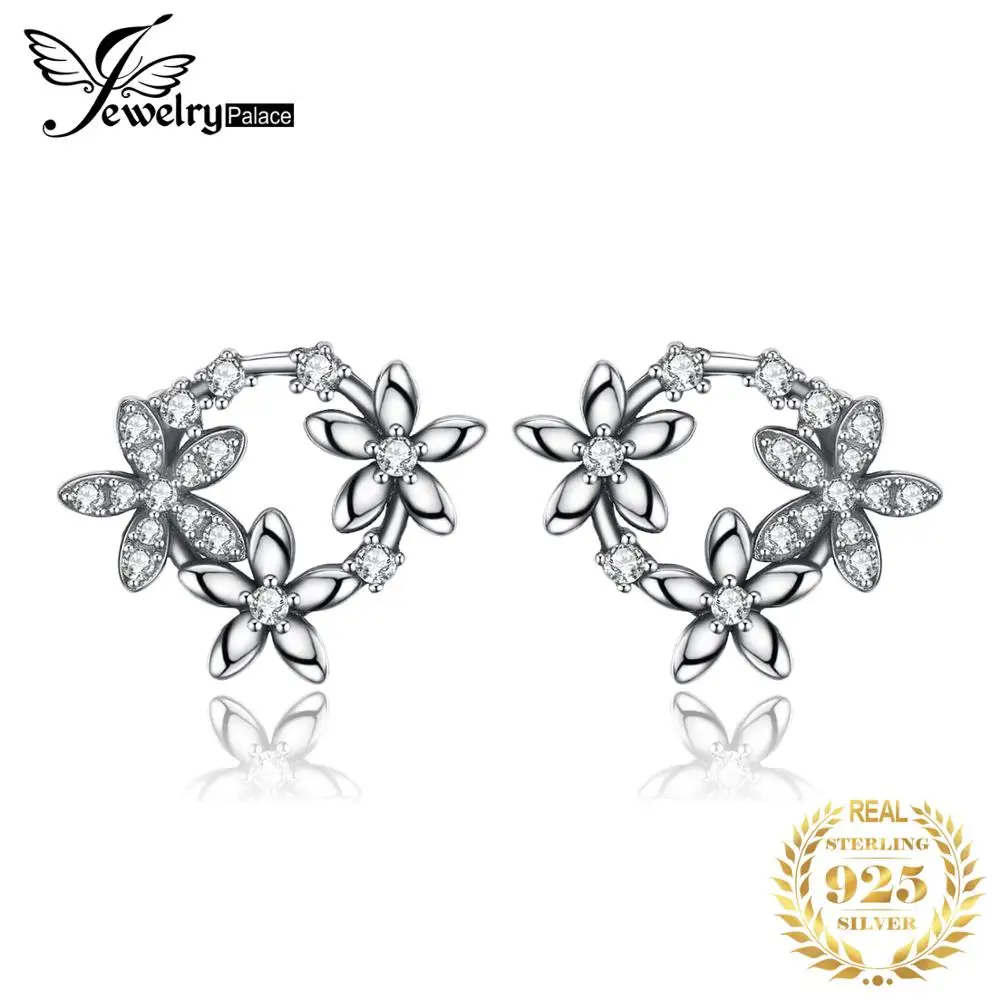 JewelryPalace Винтаж цветы гирлянды кубического циркония серьги 925 серебро Модные