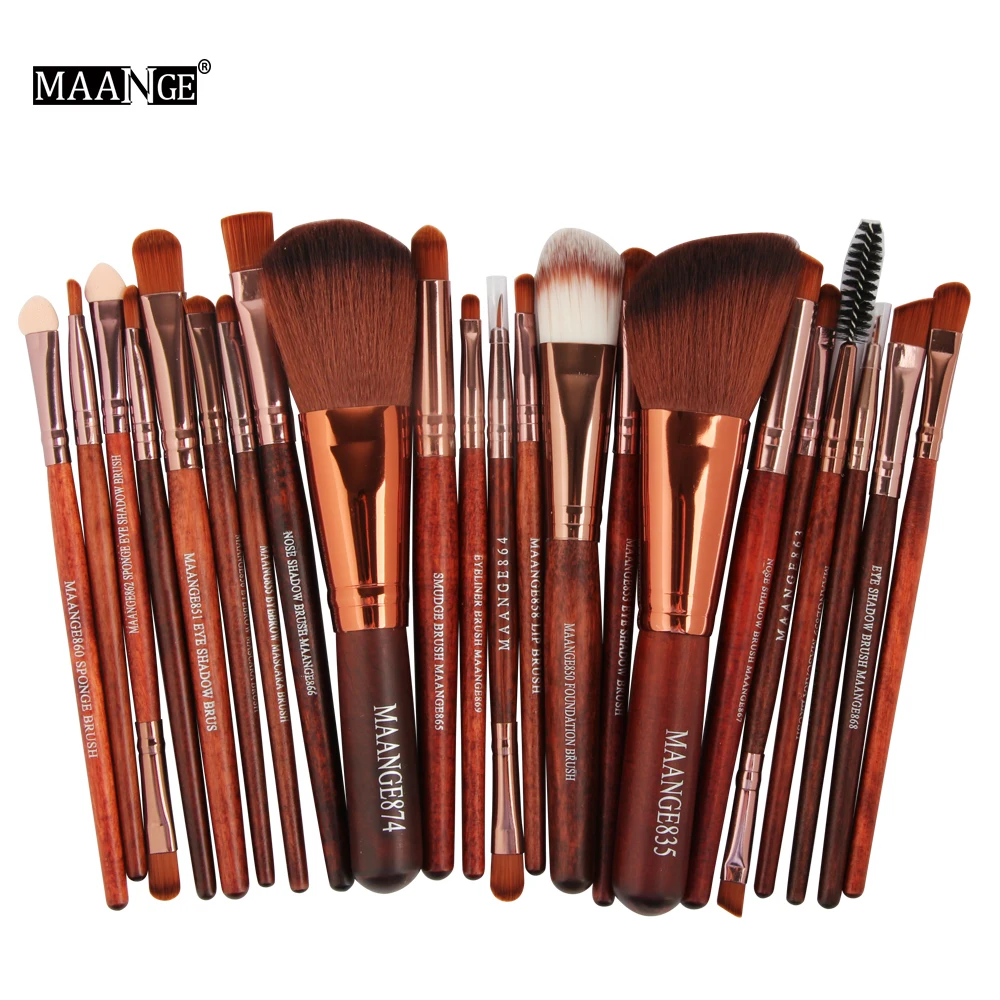 MAANGE Pro, 22 шт., набор кистей для макияжа, косметическая пудра, Тональная основа, румяна, тени для век, подводка для глаз, Кисть для макияжа, инструмент для макияжа