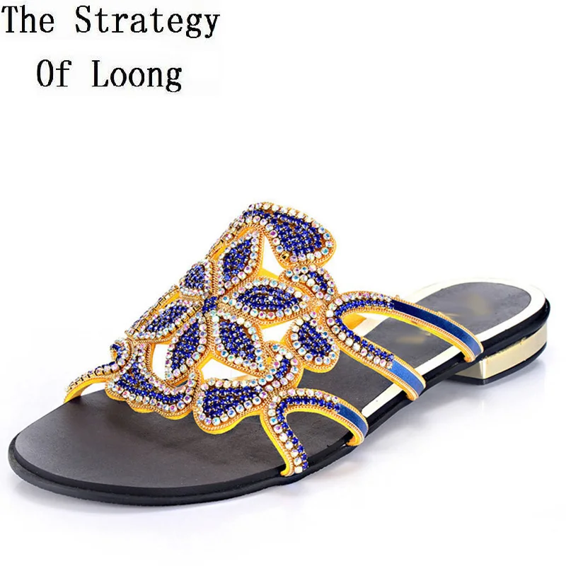 Женские летние шлепанцы на плоской подошве с цветами большие размеры 42 43|fashion