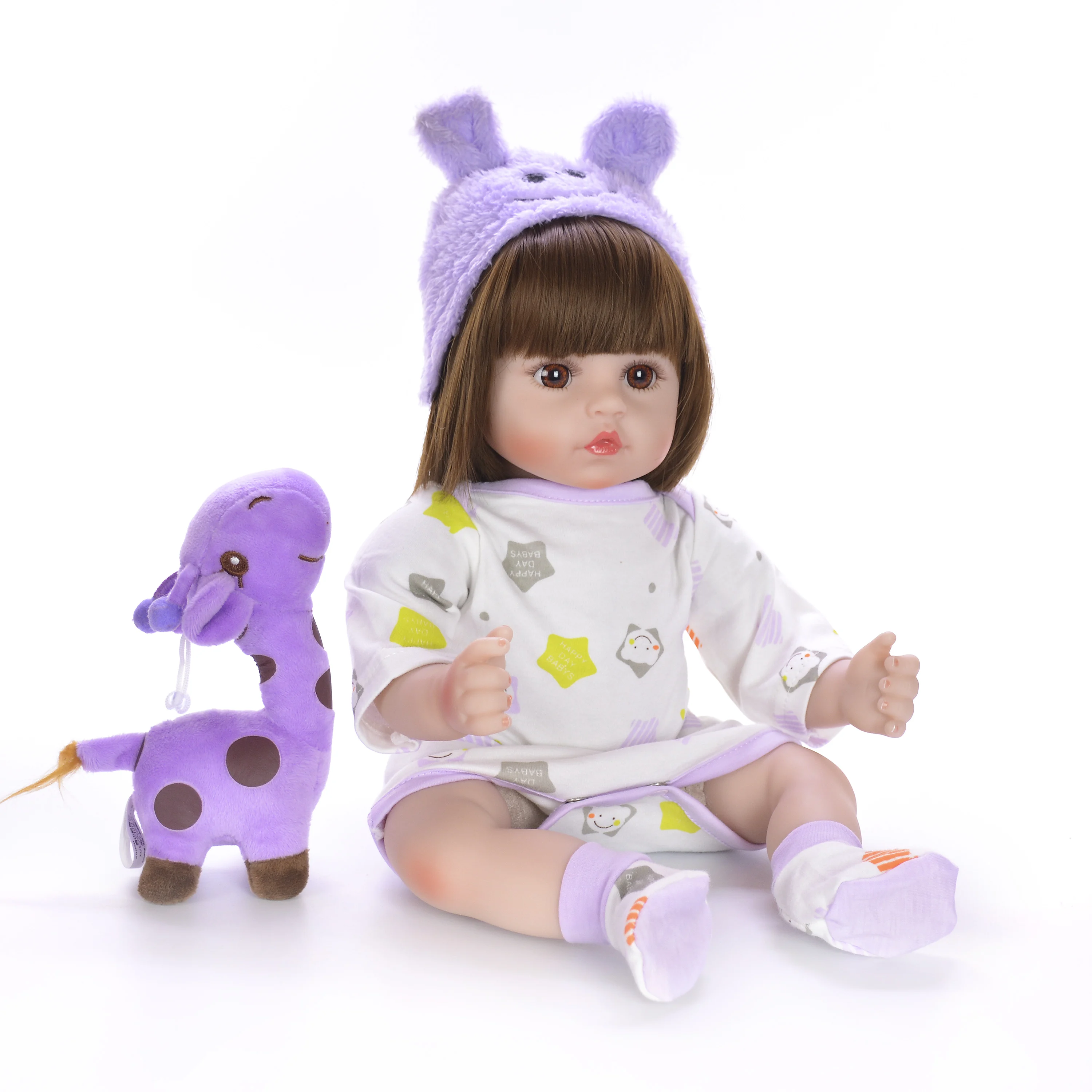 KEIUMI Реалистичная кукла Reborn 18 &quotМягкая силиконовая виниловая Кукла Baby Doll Девушка