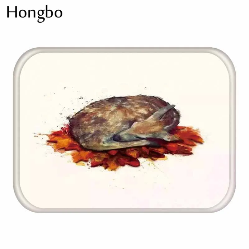 11 Hongbo Кот Сова двери коврики фланелевый ковер животный узор вход напольный коврик нескользящий входной коврик - Цвет: 11