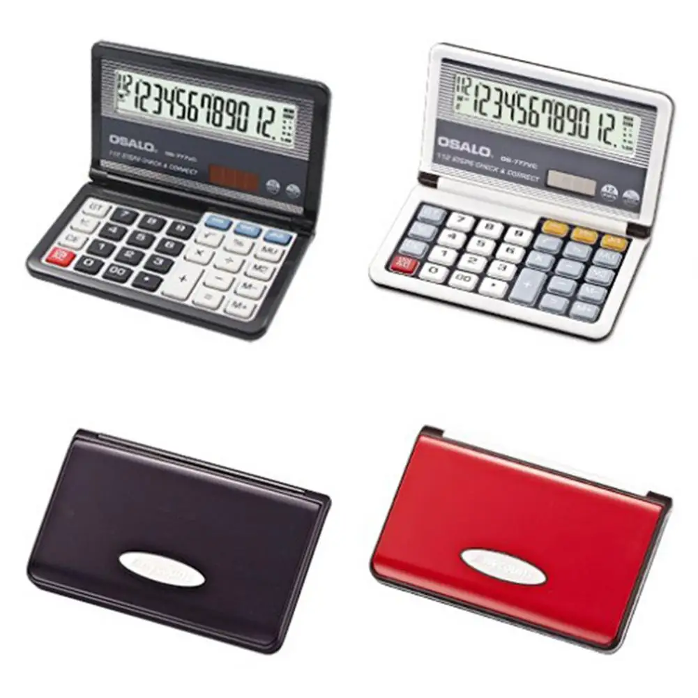 

EastVita 12-Digit Display Solar Battery Dual Power Calculator Portable Foldable Basic Calculator r20
