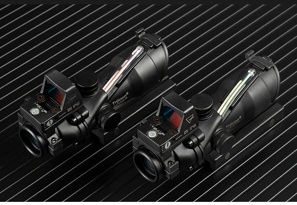 Trijicon ACOG 4X32 оптический прицел CAHEVRON сетка волокно зеленый красный с подсветкой Оптический прицел с RMR мини Красный точка зрения