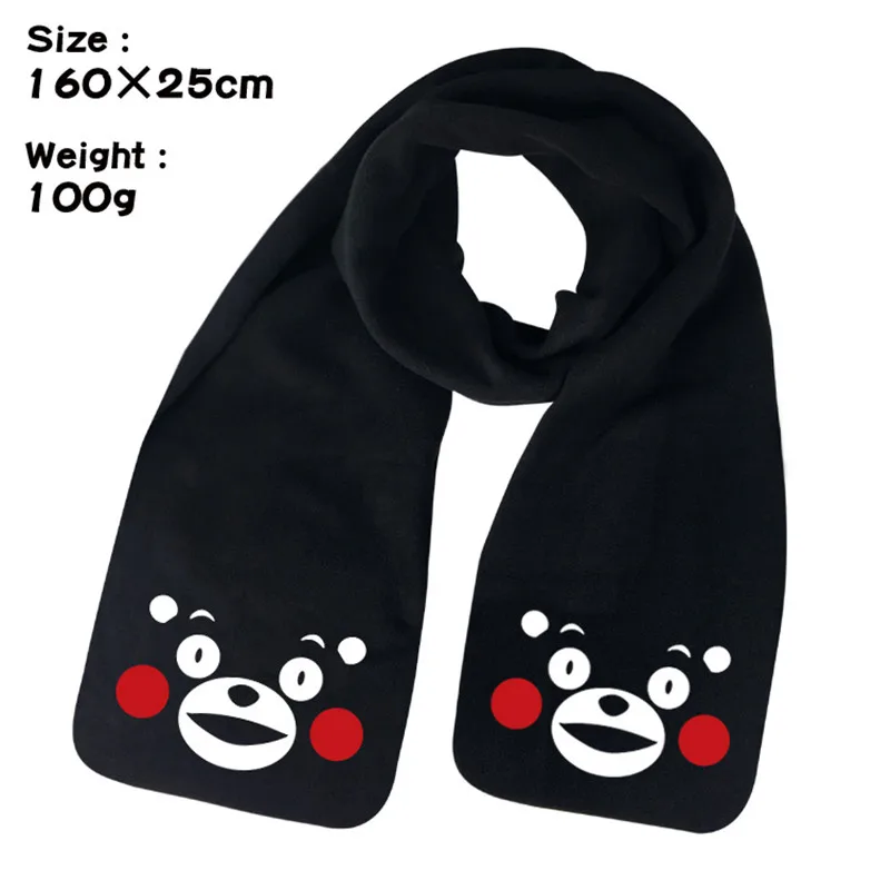 Kumamon Медведь Аниме Зима Мужчины Женщины унисекс теплая шаль шарф мягкая