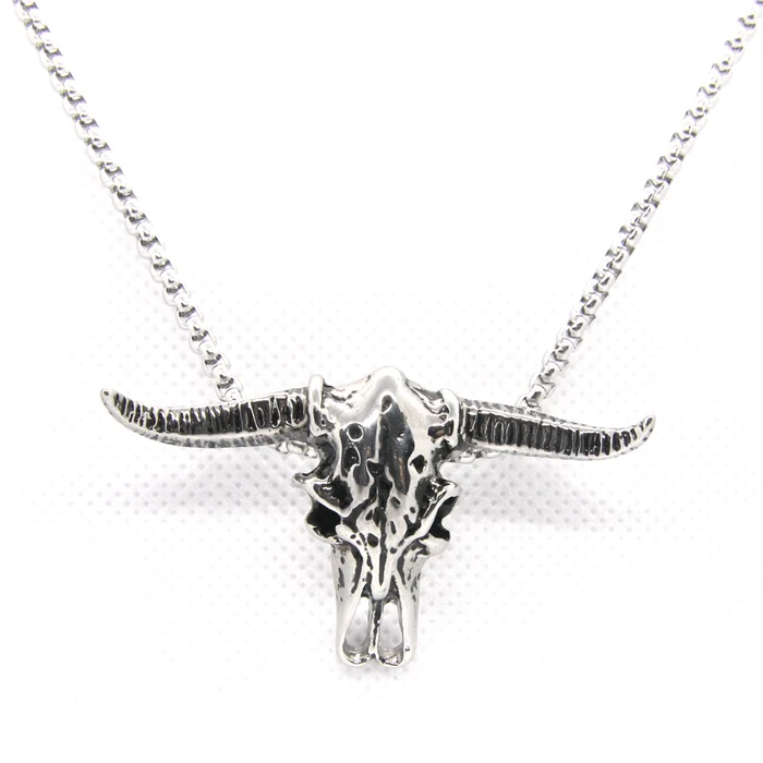 2019 Bull Head Pendant 316L Stainless Steel Fashion Cool Big Horn Skull | Украшения и аксессуары