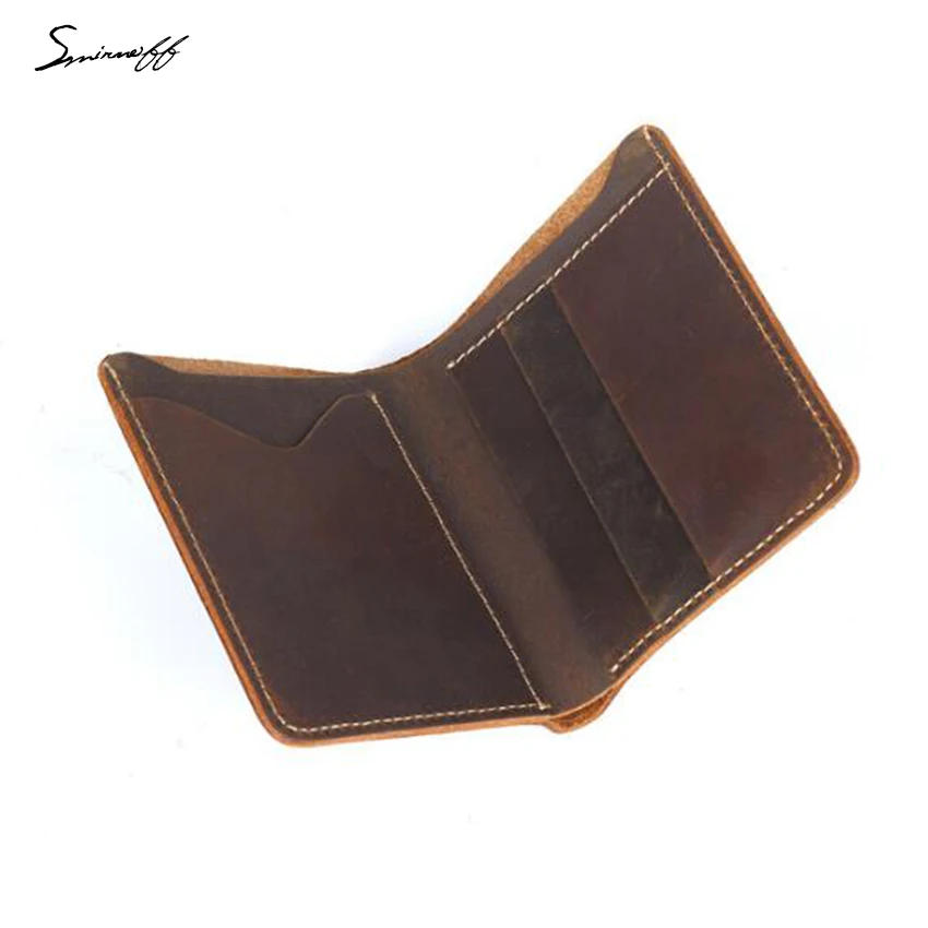 Новый Кошелек из коровьей кожи с вертикальными перекрестными секциями два