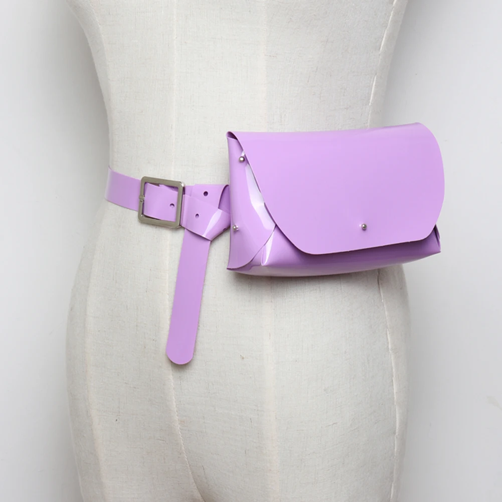 2018 горячая распродажа лазерной сумка поясная Женская сумки bling Прозрачный