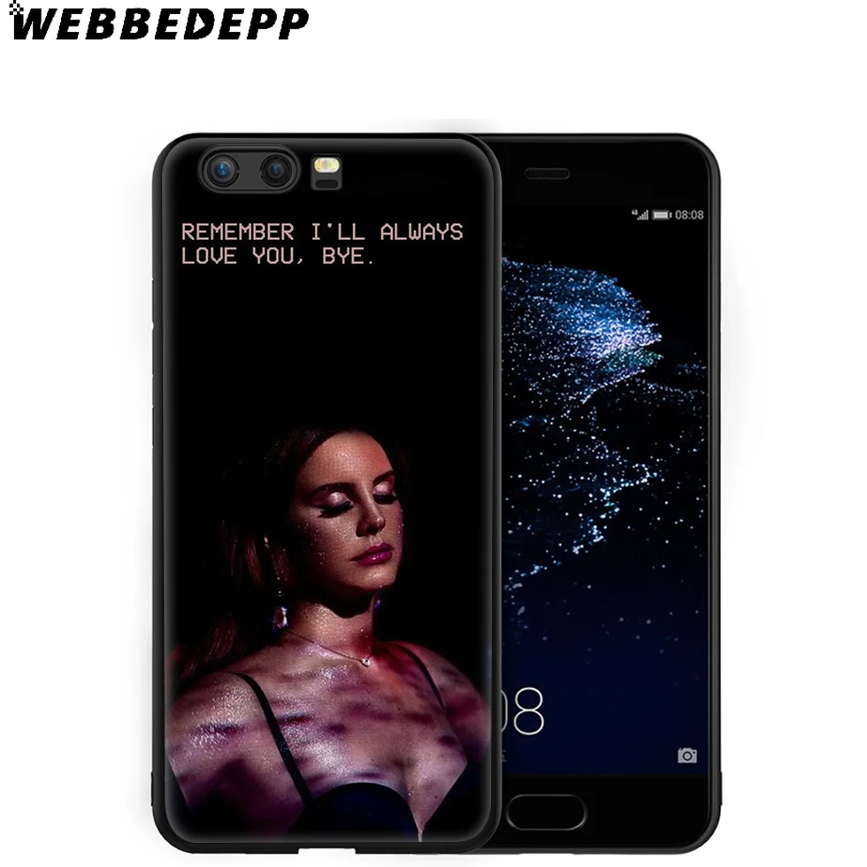 Мягкий чехол WEBBEDEPP Lana Del Rey Singer для Huawei P8 P9 P10 P20 P30 Lite Pro P Smart Z Plus 2019 Y6 Prime 2018 2017 Mini |