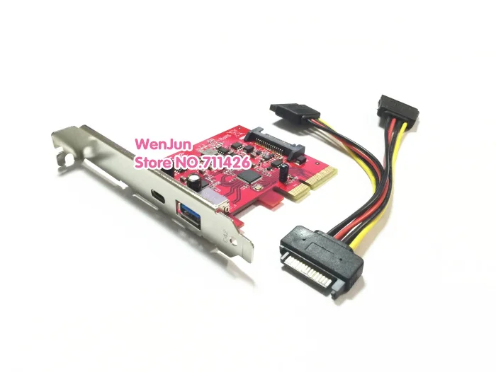 10 Гбит/с USB 3,1 Gen 2 type-A+ type-C PCI express Card PCI-E 2x к usb3.1 type A+ type C адаптер для MAC PRO OSX 10,9-10,14