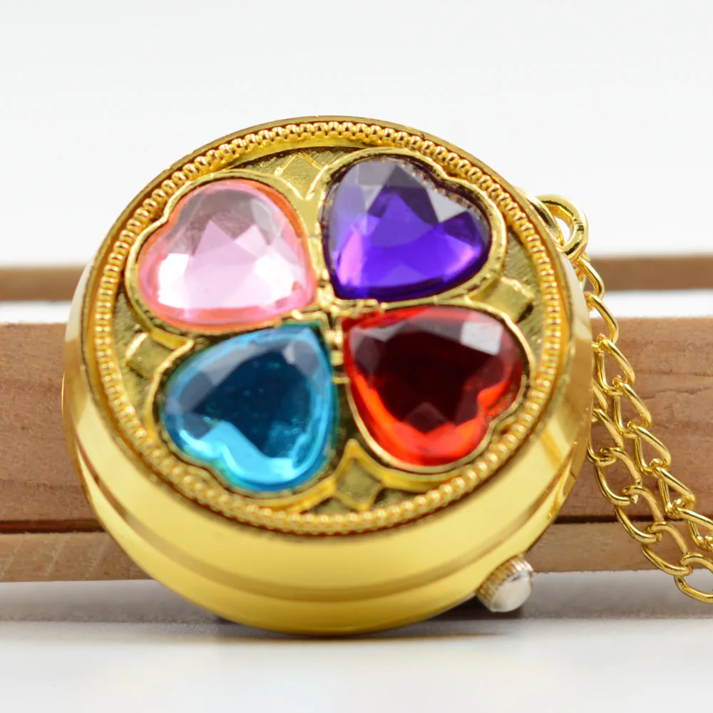 Новая Мода Люкс Золотой Цвет Драгоценных Камней Поворотный Круглый Стимпанк