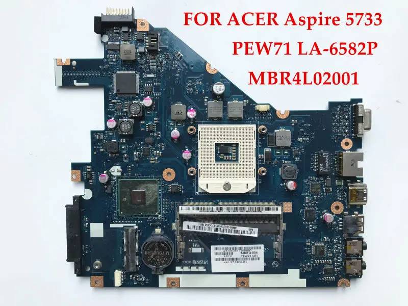 Высококачественная материнская плата PEW71 для ноутбуков ACER Aspire 5733 MBR4L02001 DDR3 HM55 PGA989