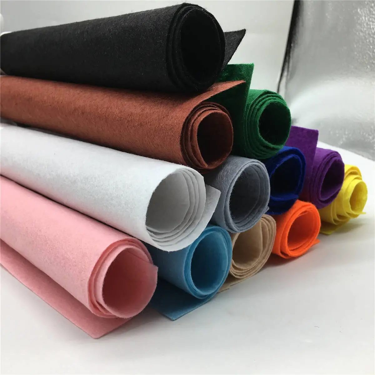 12 pcs 50CMX40CM Felt Fabric Polyester Non-woven 1 MM Thick Handmade fabric Kindergarten creative DIY materials | Дом и сад