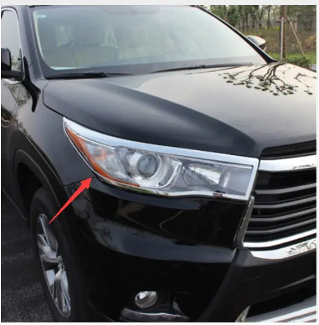 Аксессуары подходящие для TOYOTA high Lander KLUGER 2014 2015 хромированный передний светильник